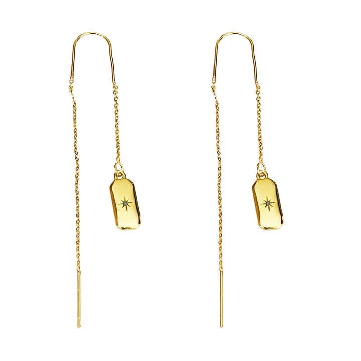 Turquoise Star Threader Earrings for wholesale by Market and King