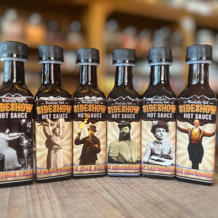 Montana Farmacy - Wholesale Hot Sauce - Sideshow Hot Sauce © The Bearded Lady Circus Huckleberry3