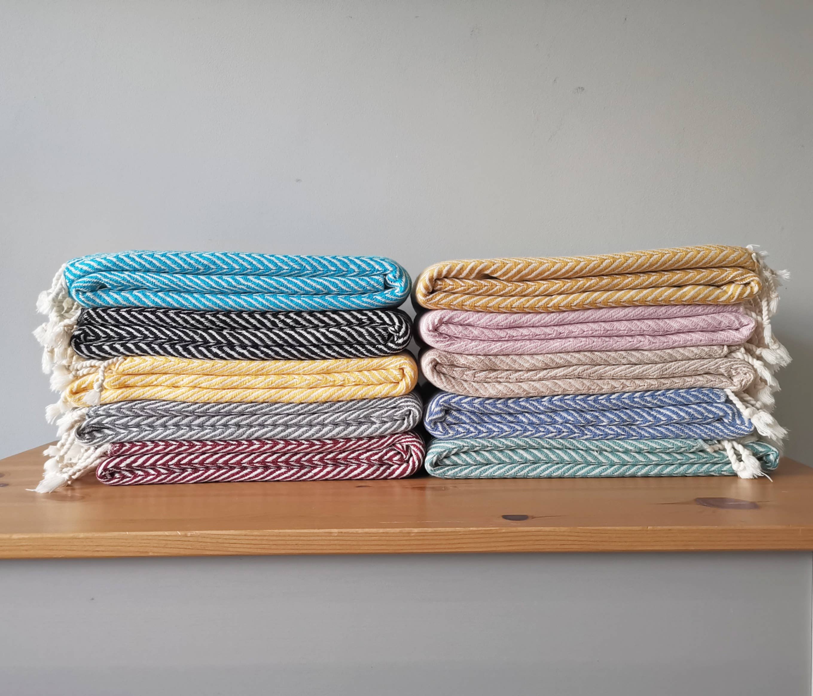 Buluty - Vente Plaids - PLAID TURC, COUVERTURE, ÉCHARPE, CHÂLE EN COTON DOUX DE PREMIÈRE QUALITÉ5