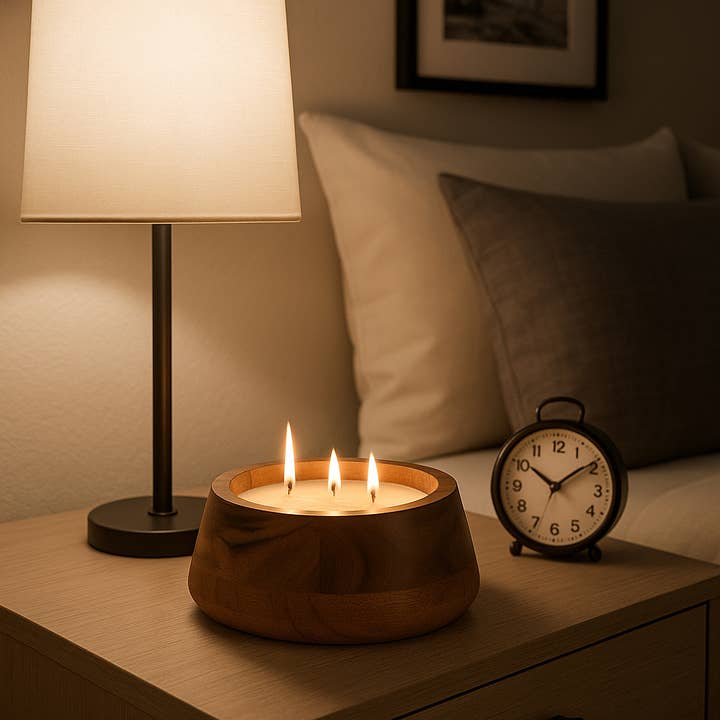 Wood Wax Vanilla Scented Bowl Candle - Brown, 11 Oz for wholesale by Sagebrook Home