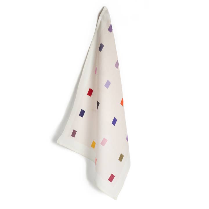 Hellen van Berkel HeartMadePrints - Wholesale Tea Towel - block pink tea towel 100% bio linen