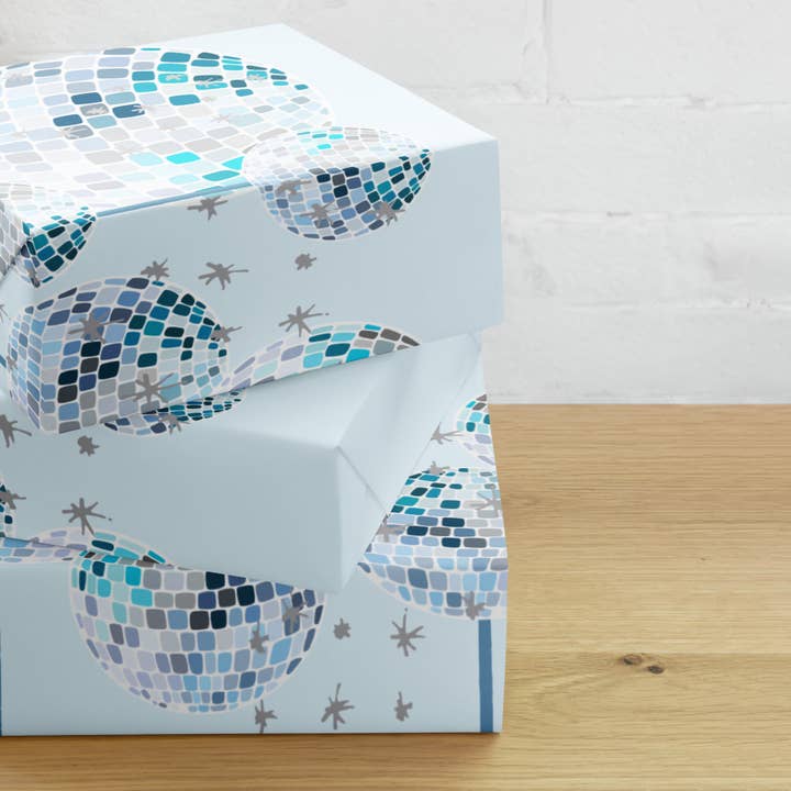 Disco Balls Wrapping Paper for wholesale by Wishbrush