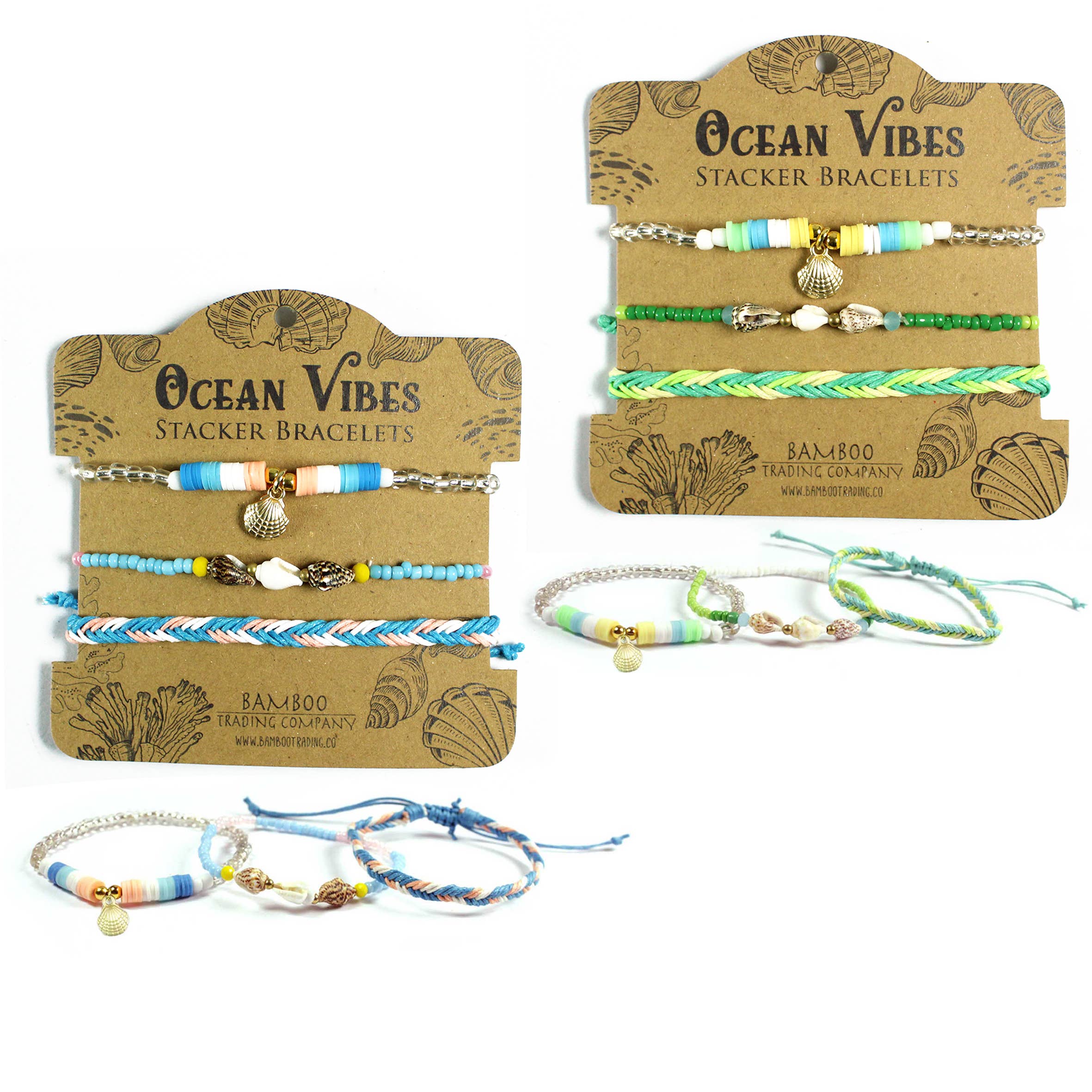 Bamboo Trading Company - Vente Bracelet tissé/tressé - Assortiment Ocean Vibes1