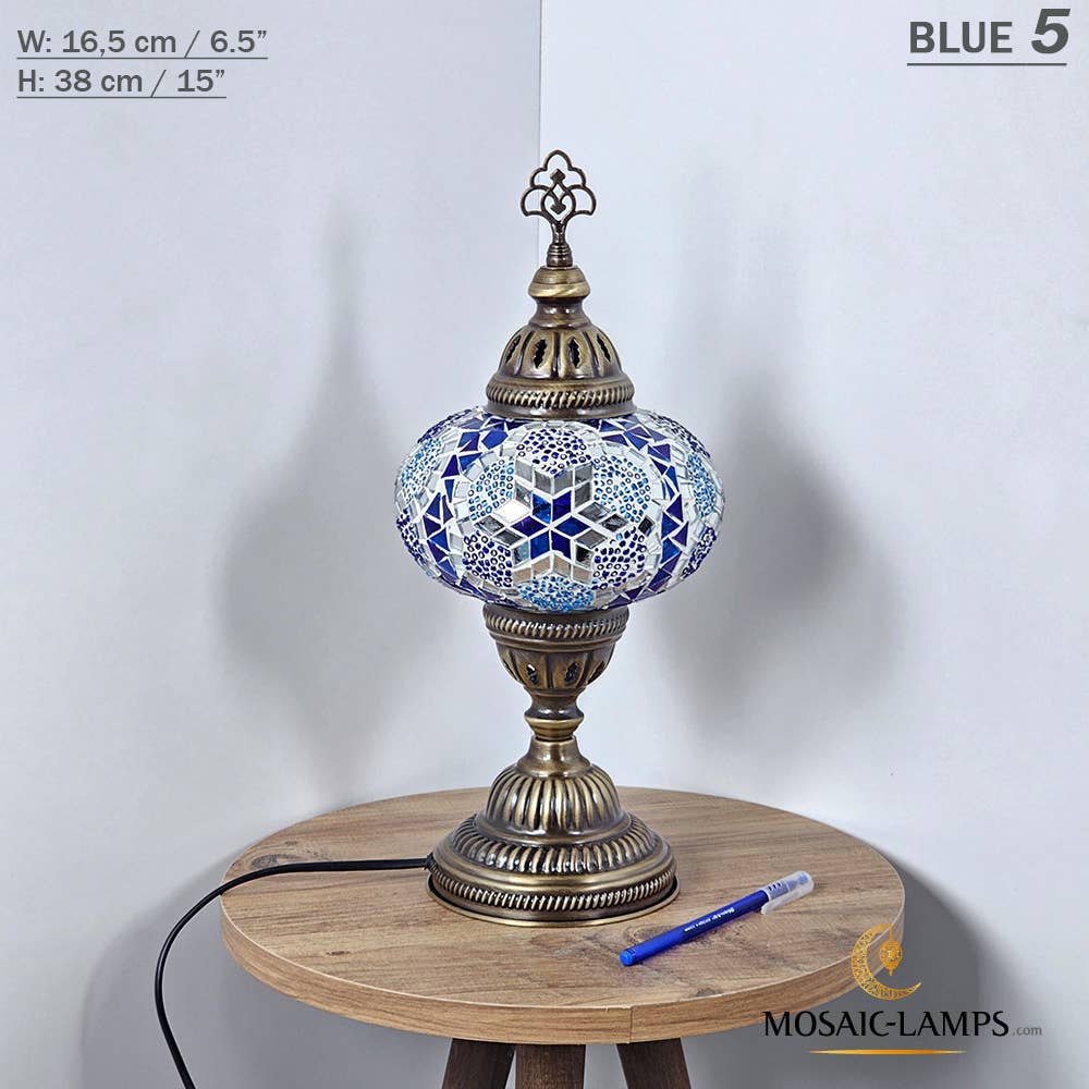 Mosaic Lamps - Vendita all'ingrosso Lampada da scrivania/d'accento - Lampada da tavolo grande a globo con mosaico turco, Marrakec, oltre 10 colori9