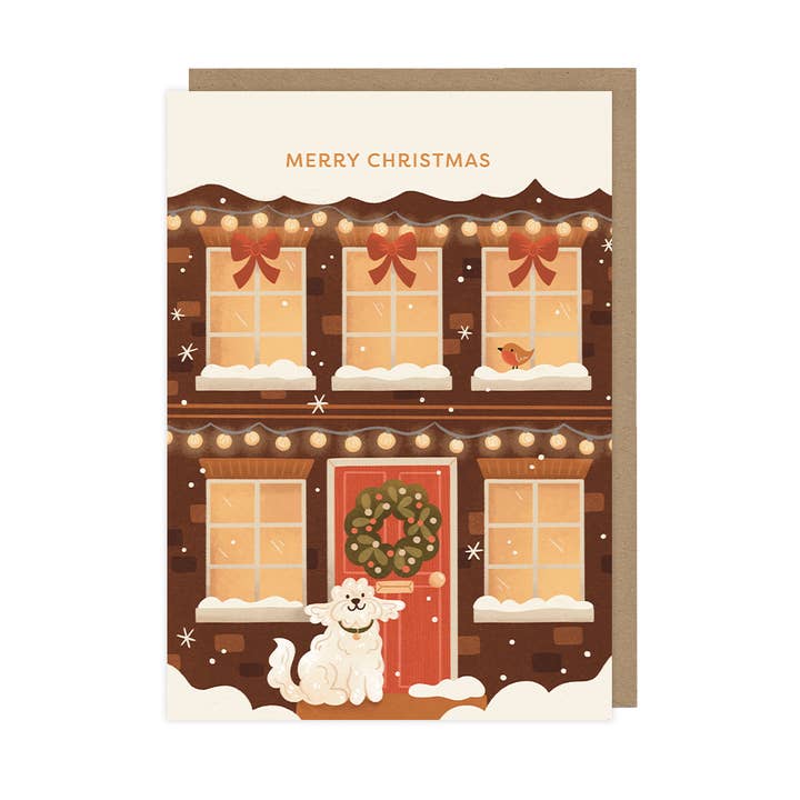 Hopscotch Paper Co. - Wholesale Christmas Card - Cozy Christmas House, Boxed Christmas Card Packs