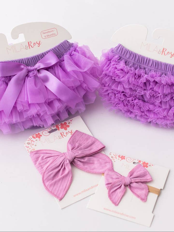 Mila & Rose - Wholesale Clothing Set - Baby - Lavender Ruffle Bum Bloomer2