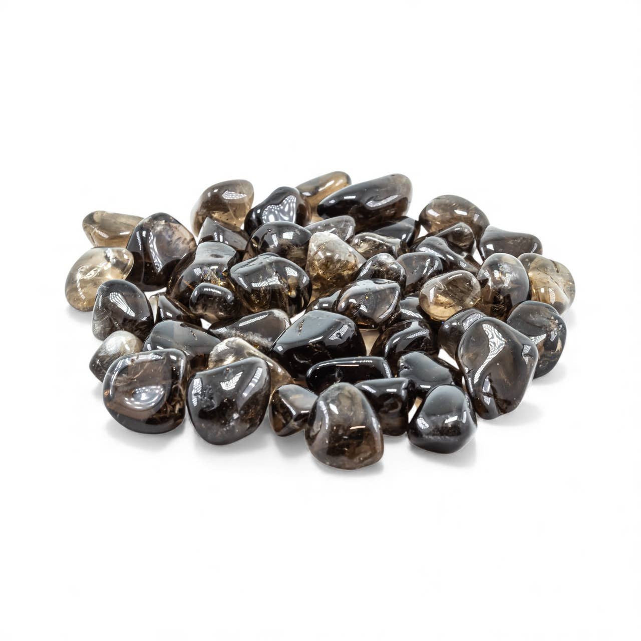 Quasar Gems USA - Wholesale Spiritual Stone/Crystal - Smoky Quartz (Dark) Tumbled Polished Stones 10-20mm 1KG/2lbs1