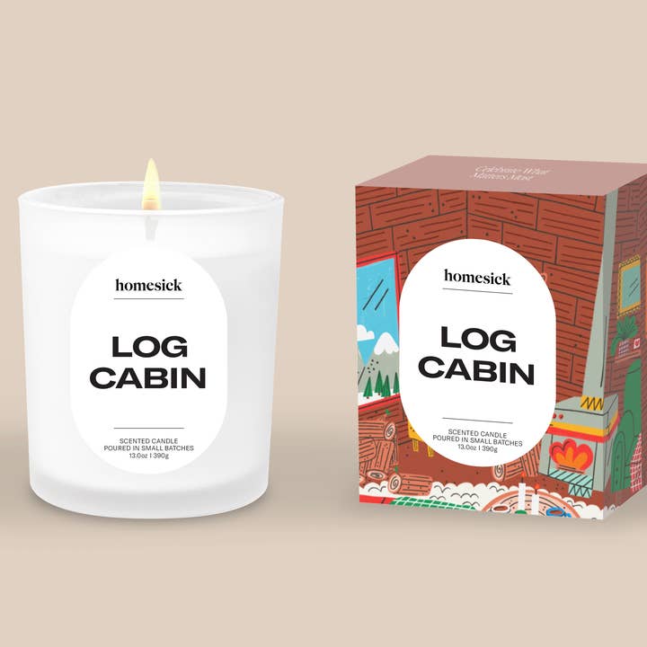 Bougie Log Cabin pour la vente par Homesick Candles