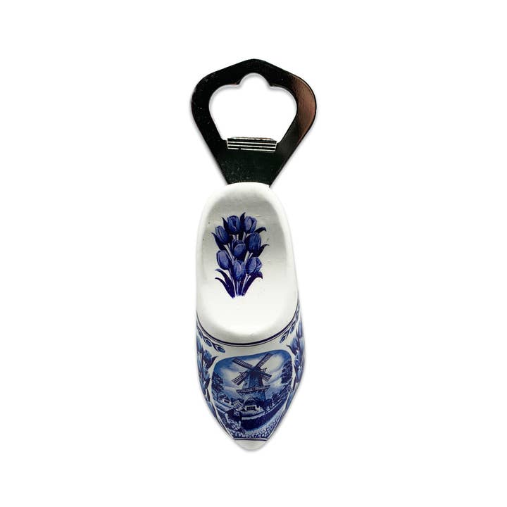 European Heritage Gifts - Wholesale Bottle/Wine Opener - Bottle Opener Refrigerator Magnet Wooden Shoe Delft