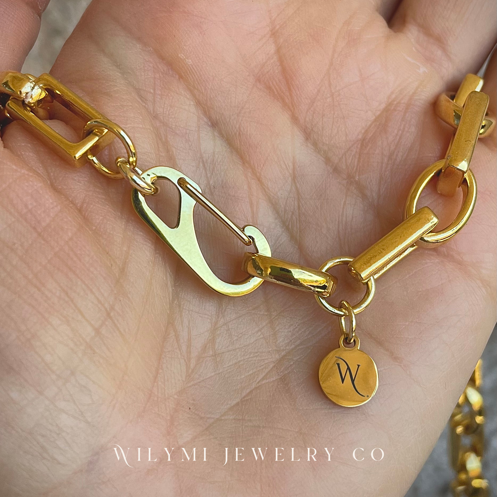 WILYMI Jewelry Co - Wholesale Link & Chain Necklace - Anchor Necklace | 24k Gold Filled | Custom Length10