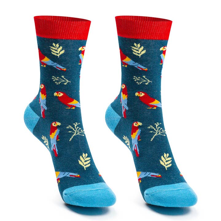KYLIE CRAZY - Wholesale Sokken - Kinderen - Duurzame en leuke katoenen sokken voor jongens. Papegaaien