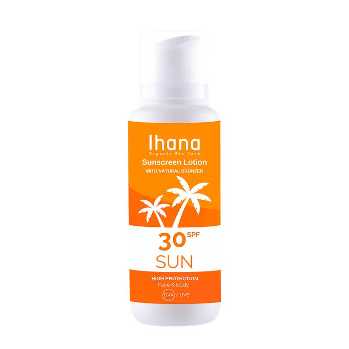 IH Getönte Organische Sonnencreme mit Bronzer SPF30 200ml für den Großhandel von Ihana Luonto Pro