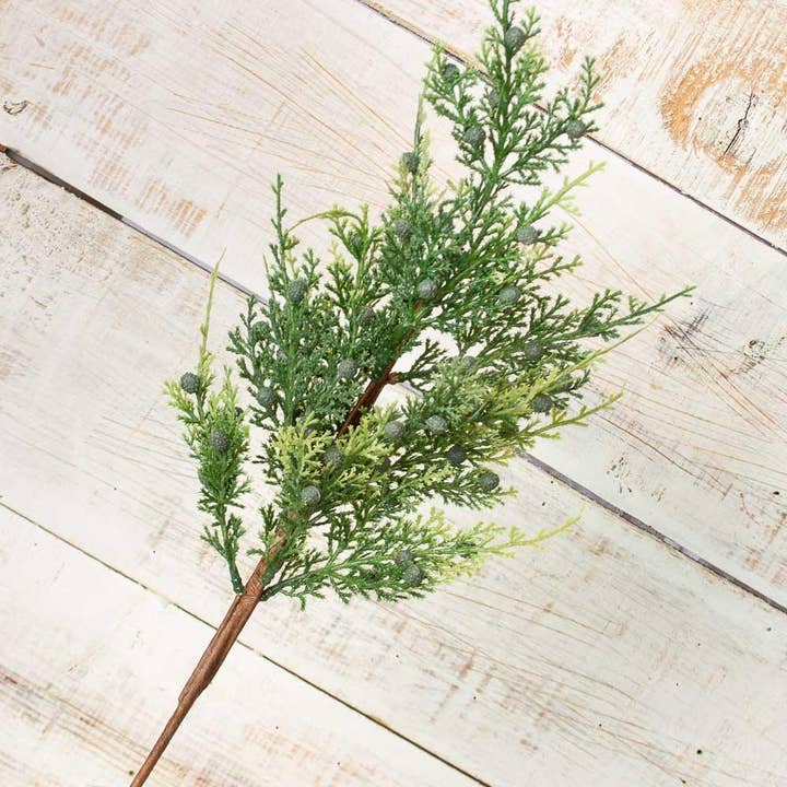 Factory Direct Craft - Wholesale Artificial Christmas Tree - 18" Faux Cedar Juniper Berry Spray1