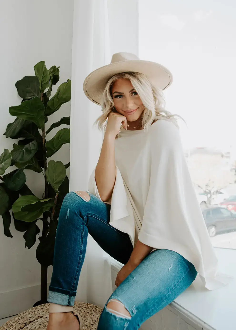 Viverano Organics - Wholesale Poncho - Women's - Women's Eco-Chic Poncho Sweater Knit Pullover (Organic)42