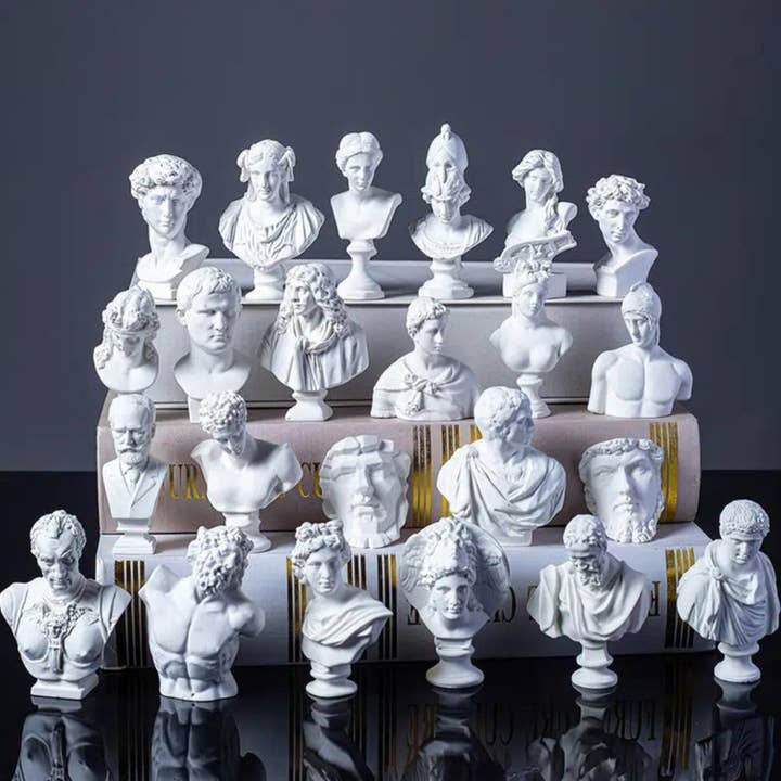 Magnifique Hearts - Wholesale Decorative Figurine - Miniature Greek Busts - Intricately Carved26