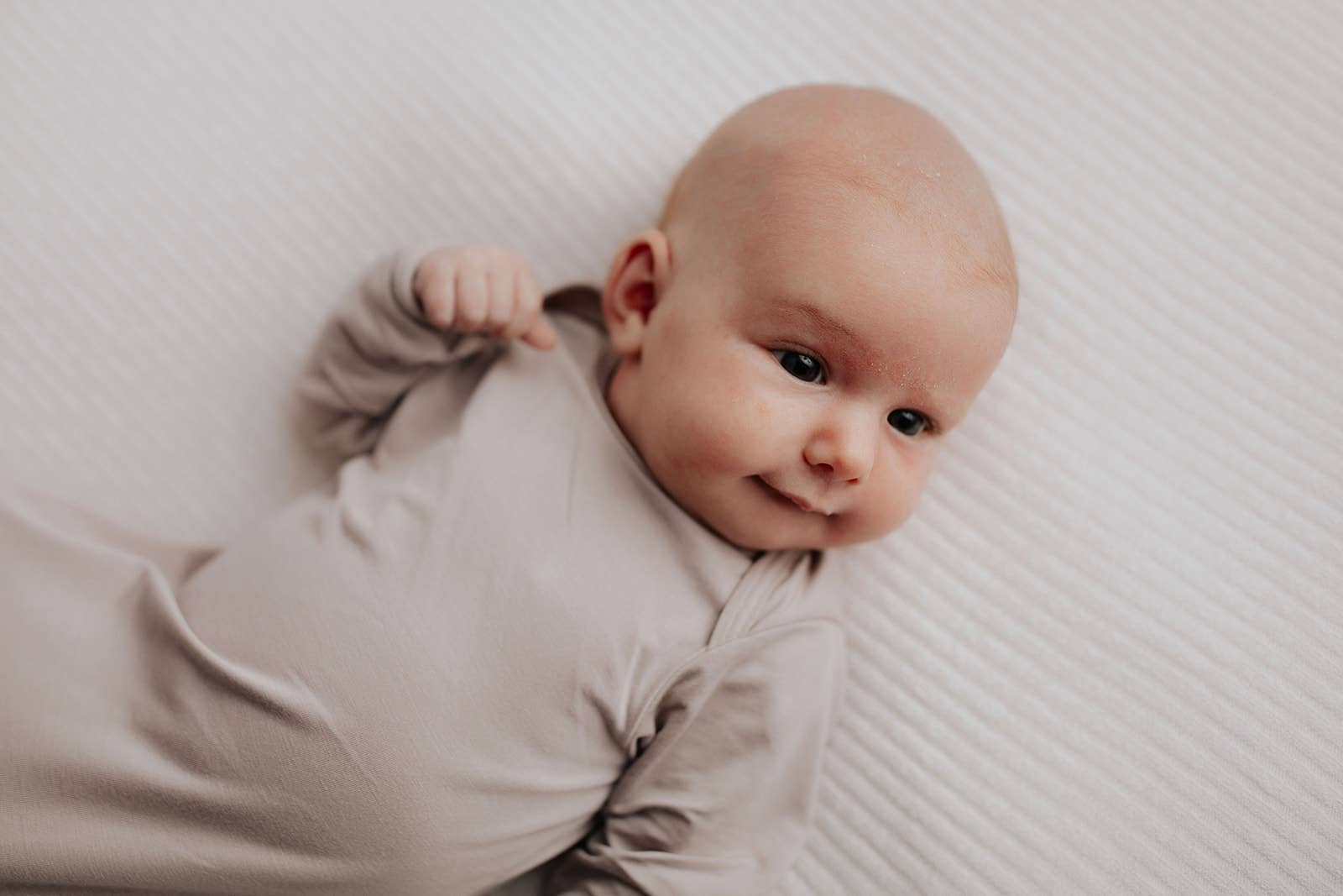 Three Little Tots - Wholesale Babygown - Baby - Harbor Mist Taupe Knotted Gown18