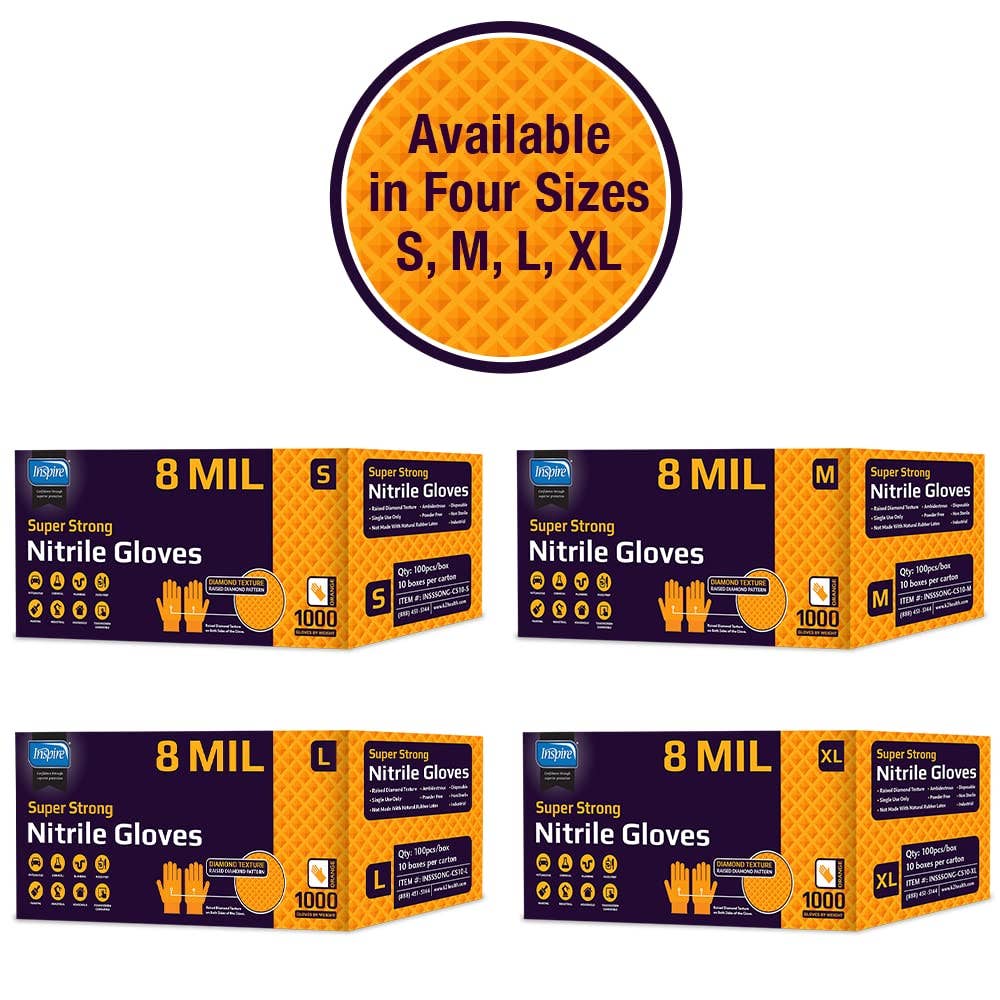 Inspire – Großhandel Reinigungshandschuhe – Inspire 8 MIL Handschuhe, 1000 Stück1