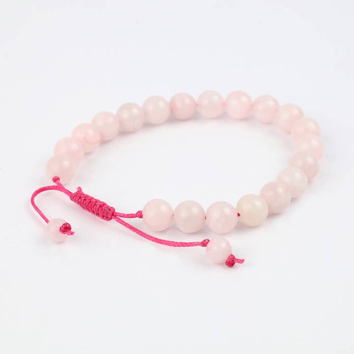 Macrame Rose Quartz Crystal Bracelet for wholesale by El'Cobre-Ecozonelifestyle