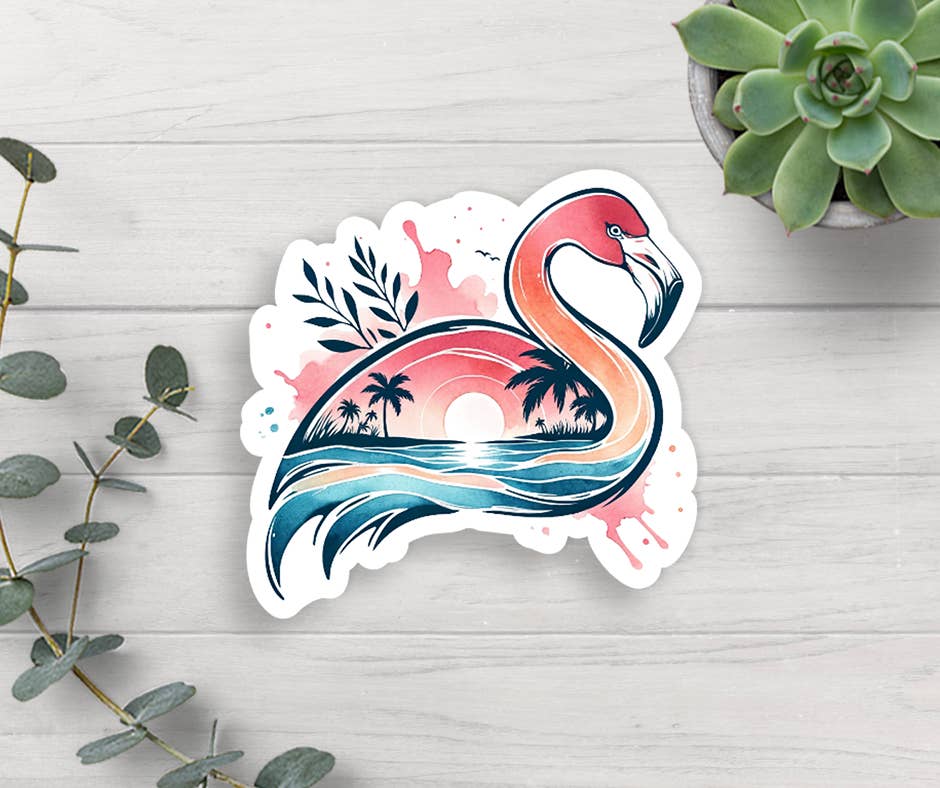 Expression Design Co - Wholesale Sticker - Flamingo vinyl sticker