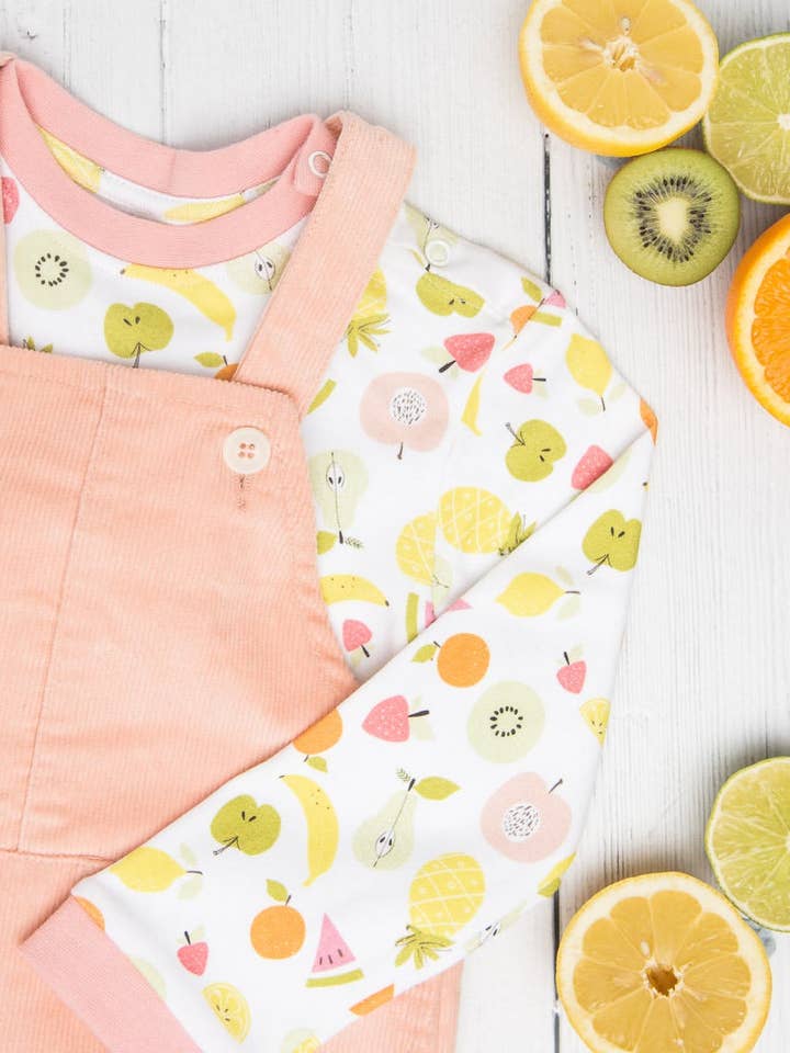 Fruit Print 100% Organic Cotton Long Sleeve T-shirt for wholesale by JuJuni