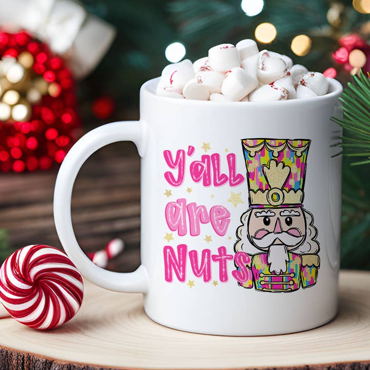 Vocês São Malucos - Caneca de Natal Divertida com Quebra-Nozes por atacado de House Of Rodan