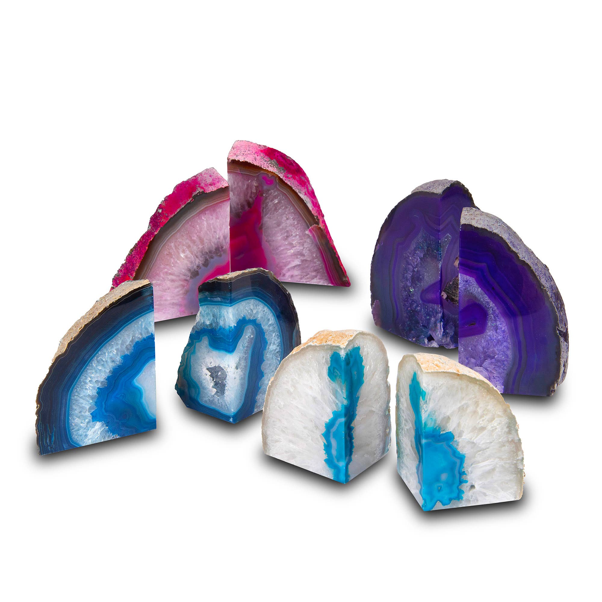 British Fossils - Wholesale Bookend - 4-5" Agate Bookends4