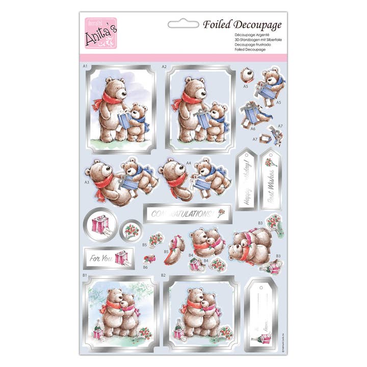 Foiled Decoupage - Bear Delights for wholesale by West Design Products