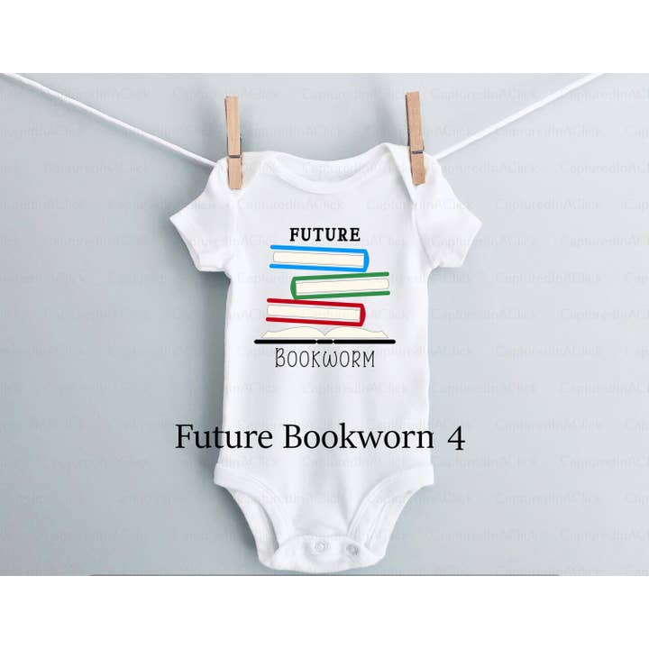 Captured In A Click Designs - Wholesale Rompertje - Baby - Future Bookworm Onesies® | Schattige babyrompertje | Wormbodysuit | Nerd-bodysuit | Bodysuit voor boekenliefhebbers | uniseks outfit5
