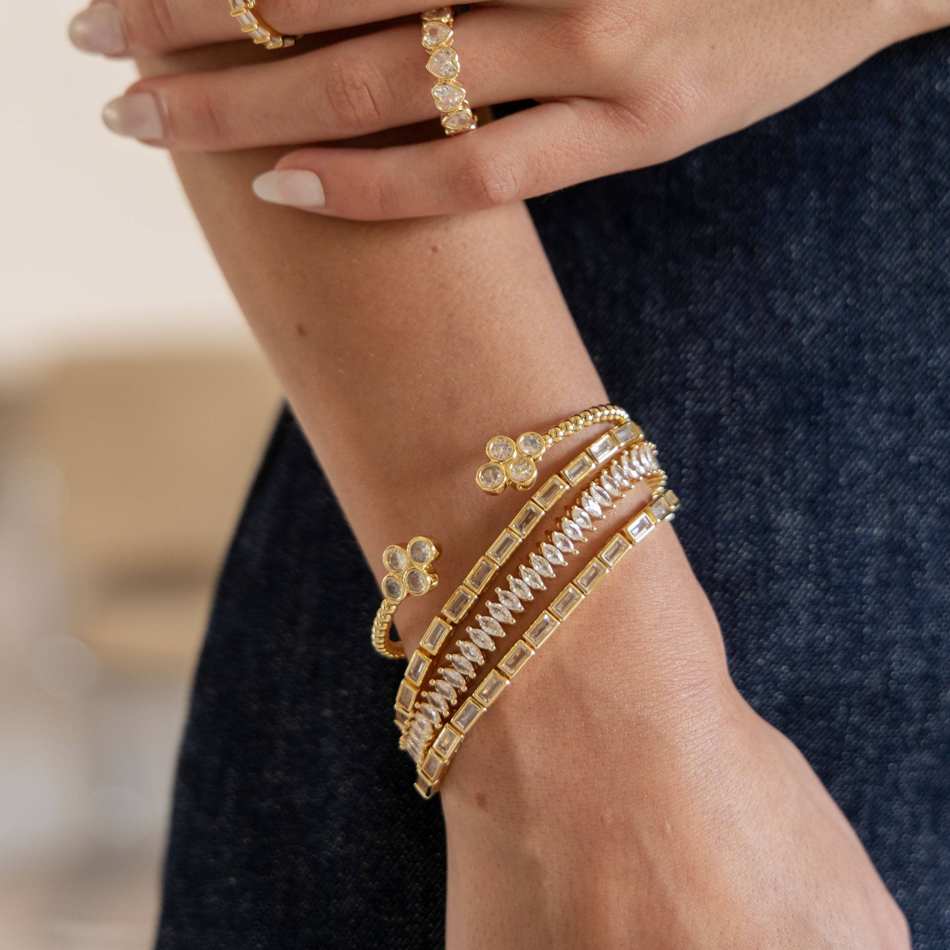 Sahira Jewelry Design - Wholesale Cuff Bracelet - Oriana Flower Cuff1