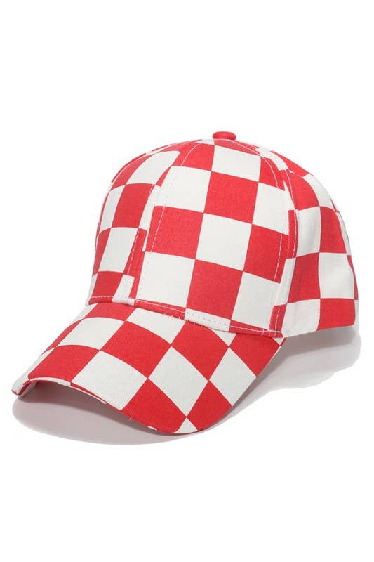 ACCITY - Wholesale Baseball Cap - Unisex - Spring Summer Checkered Baseball Cap, Sun Hat CWAH00031