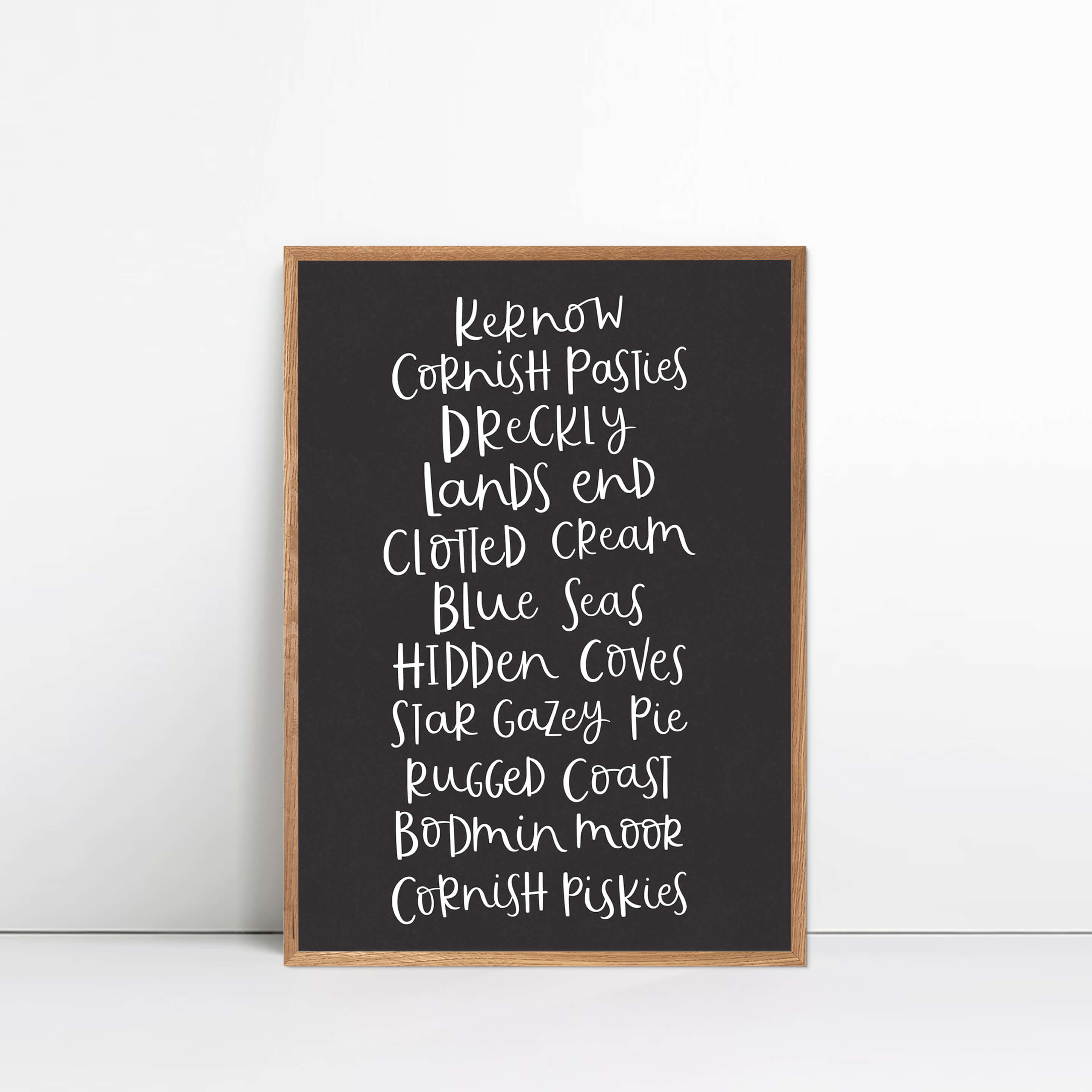 Abbie Imagine - Wholesale Art Print - Cornish Words Print1