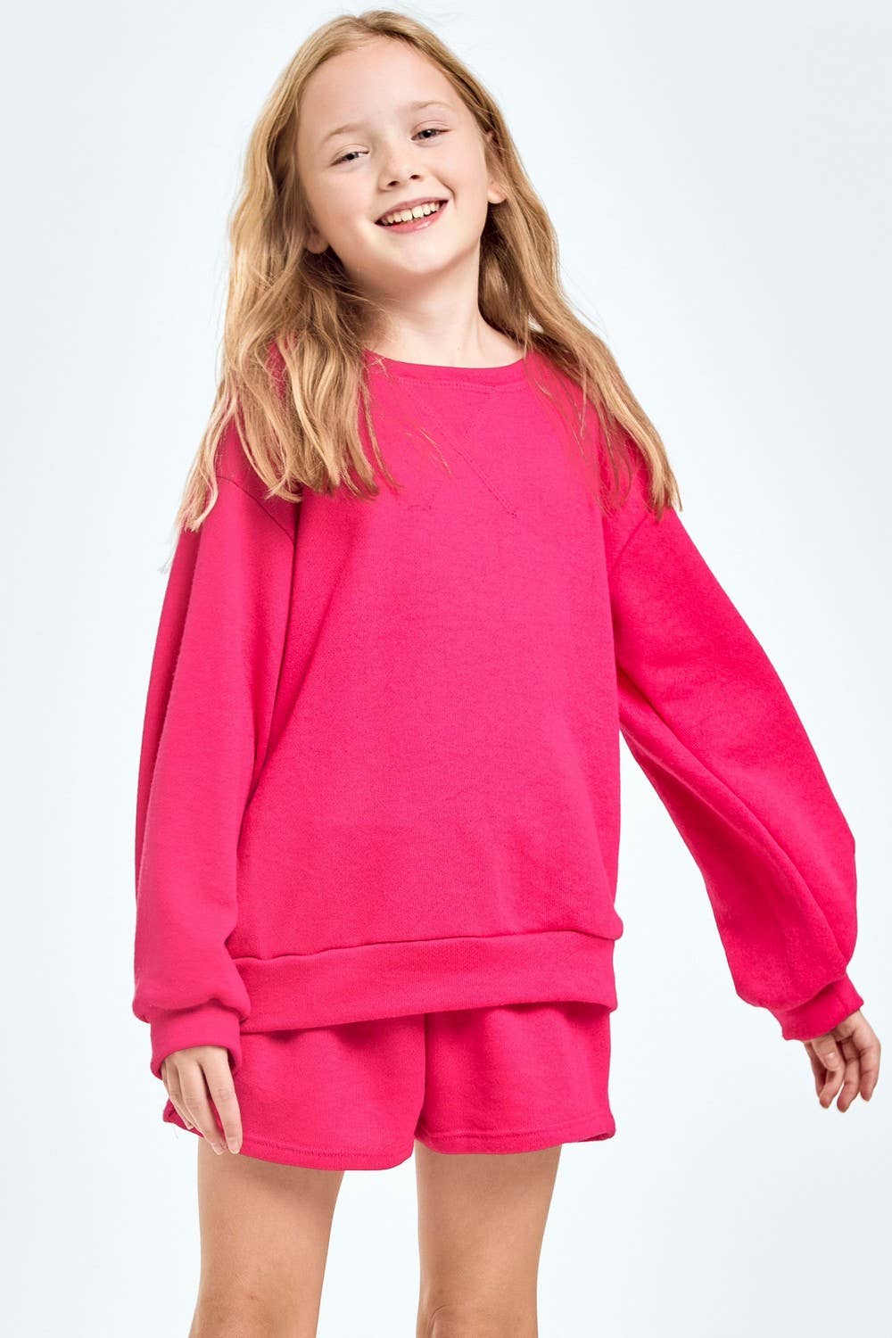 Good Girl – wholesale Top & short set – Kids – Cotton French Terry Sweatshirt and Shorts Set3