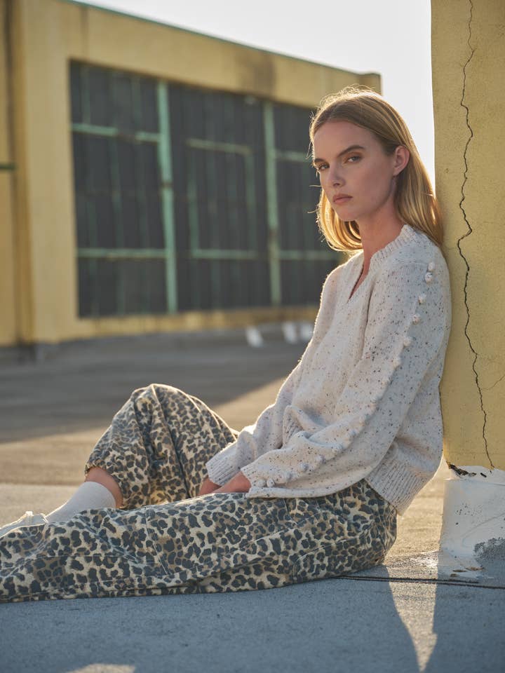 MAP2675-LEOPARD LEOPARD PRINT RELAXED FIT PULL-ON PANTS for wholesale on Faire
