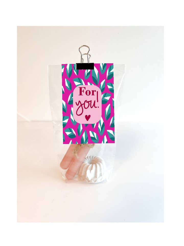 Gift Bag Candle Holder - Pink-Green for wholesale by SEQ LIFESTYLE