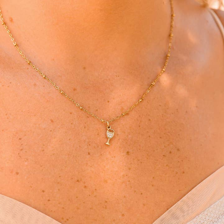 WJW – Großhandel Individueller Charm/Anhänger – CZ-Weinglas-Anhänger aus 18-karätigem PVD-Edelstahl2