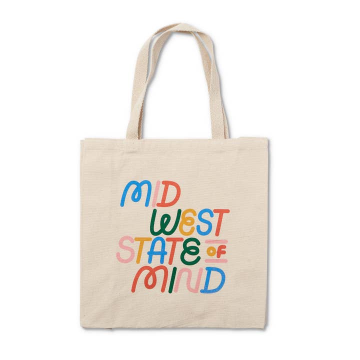 Tote de tela do estado de mente do meio-oeste por atacado de Ampersand Design Studio