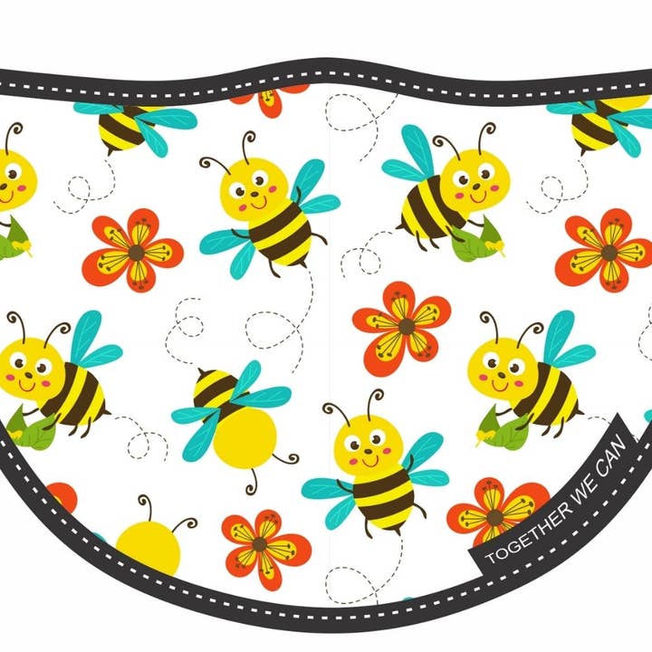 Norms – wholesale Protective face mask/shield – Busy Bee Kids Triple Layer Protection Face Mask - Pack of 2