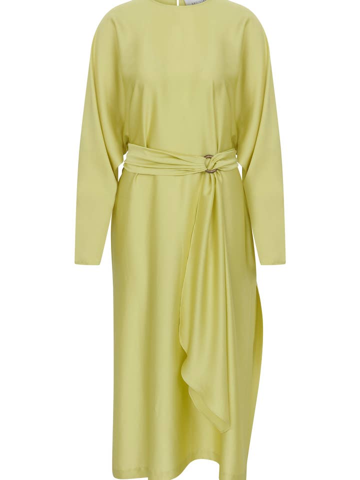 Vestido de satén Ramel para venta al por mayor de NAZLI CEREN