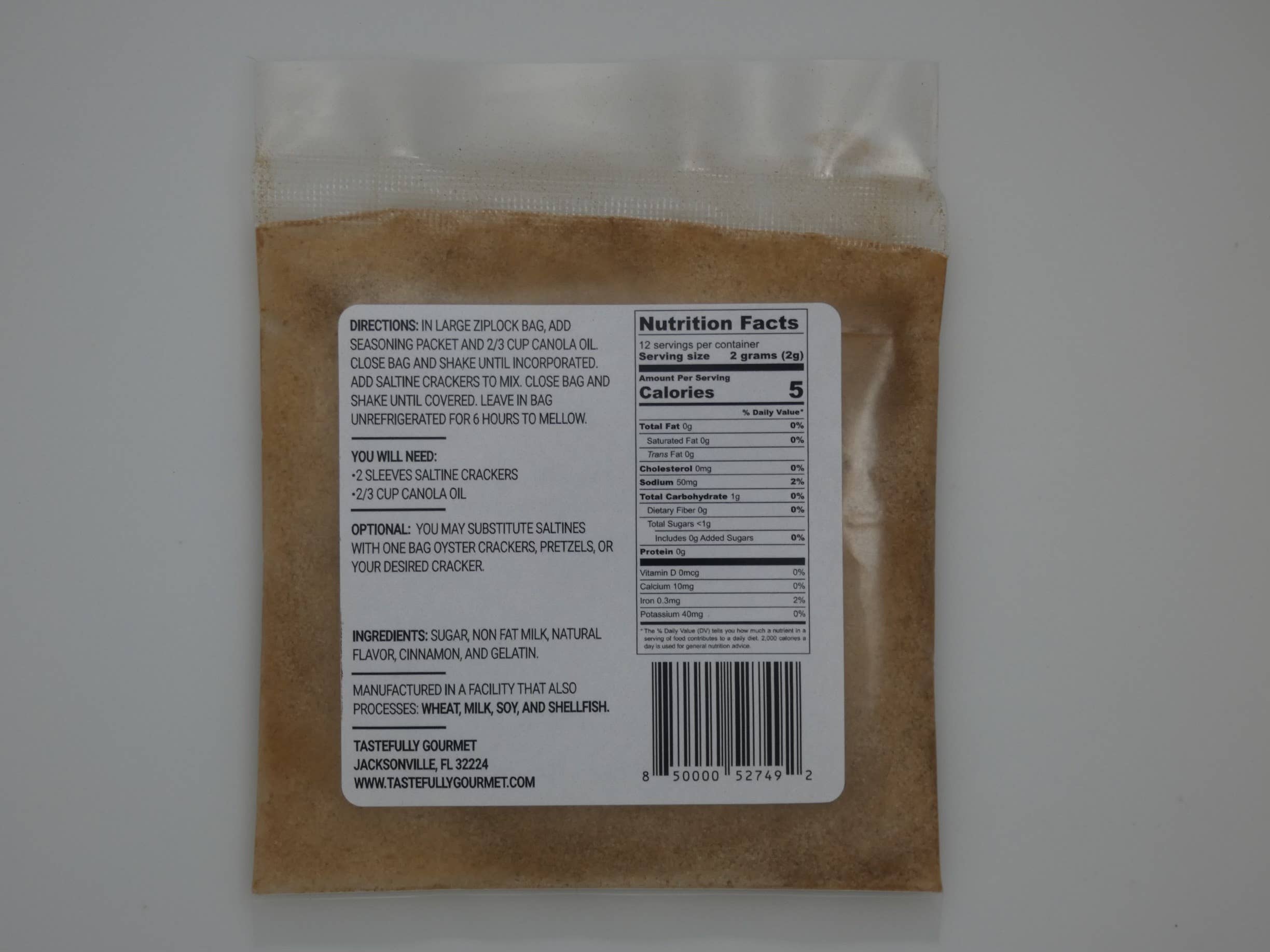 Tastefully Gourmet – wholesale Dried spice mix – Sinful Cinnibun Cracker Seasoning Mix1