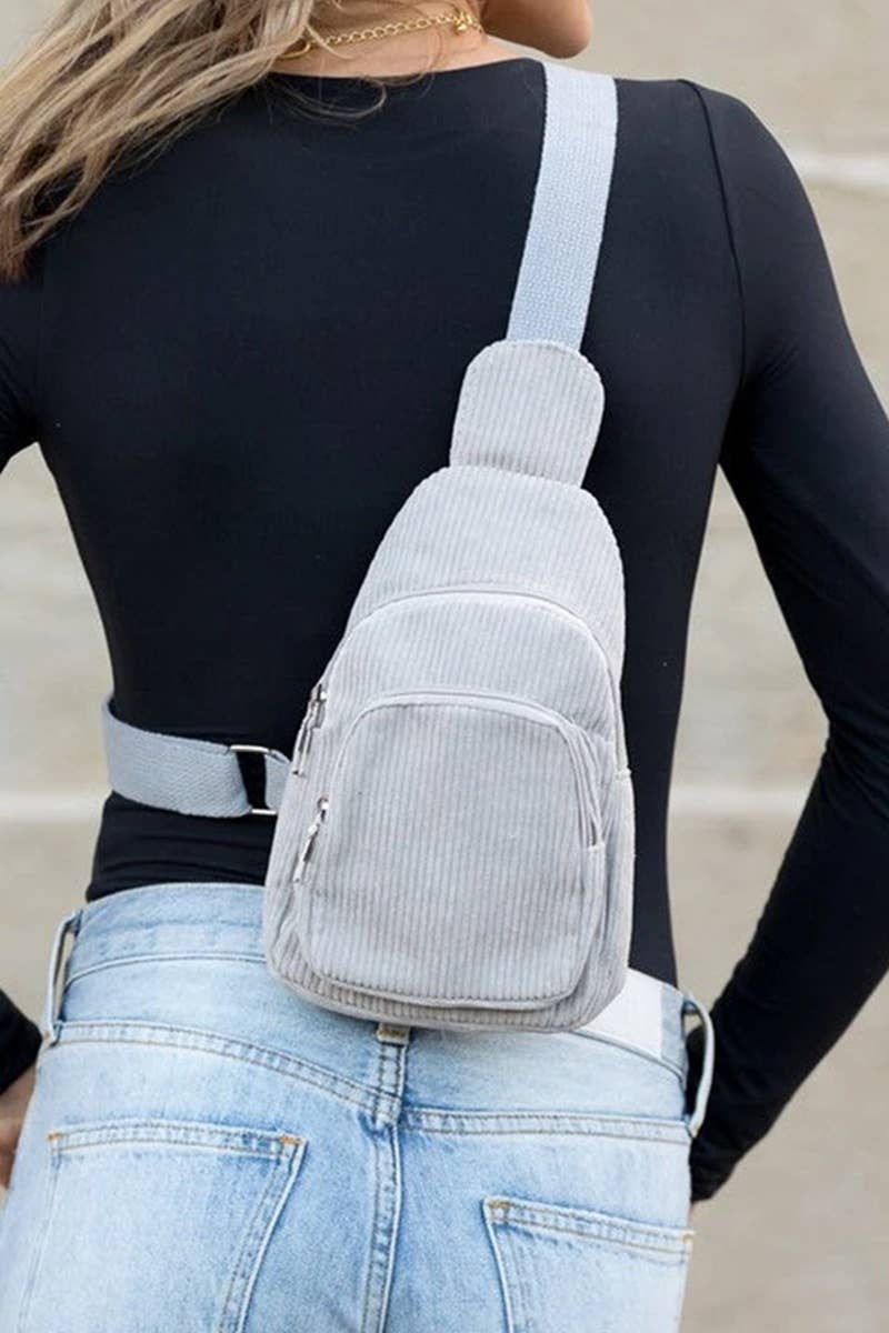 42POPS - Wholesale Crossbody Bag - Women's - `.SI-26466 Corduroy Vintage crossbody Sling Bag3