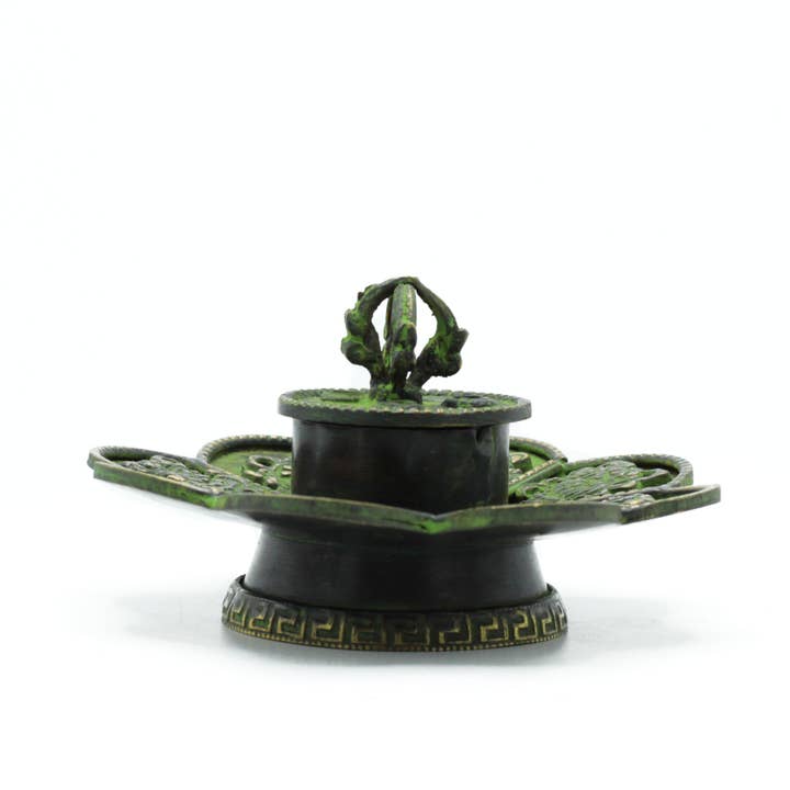 Tibetan Incense Burner - Eight Symbols for wholesale by Ancient Wisdom