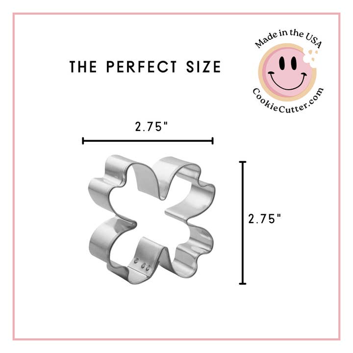 CookieCutter.com - Venta al por mayor Cortapastas - Cortador de Galletas Trébol de Cuatro Hojas 2.75 in B15351