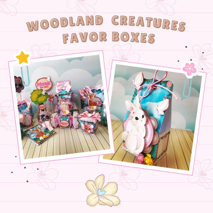 Woodland Creatures - Favor Boxes and other Purchase Wholesale mini cake boxes. Free Returns & Net 60 Terms on Faire trending on Faire.