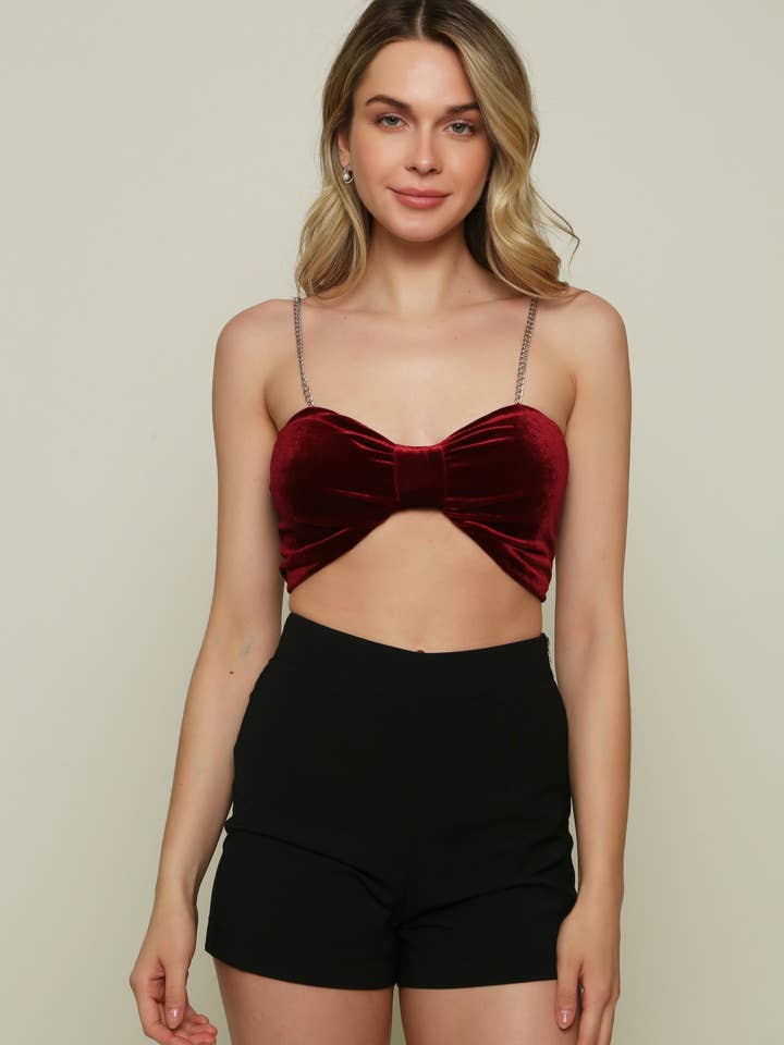 Crop top en velours - LT20077-01 pour la vente par Love is All