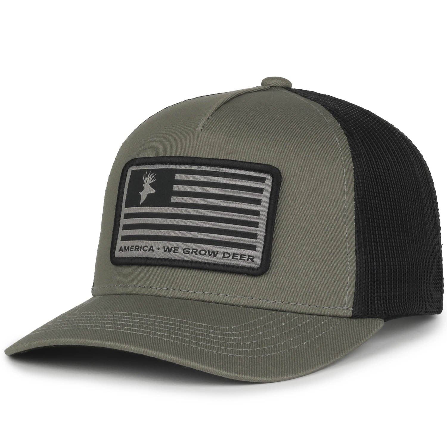 American Cattle Co - Wholesale Trucker Hat - Unisex - We Grow Deer Flag Hat1