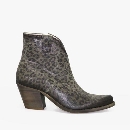 Women's Laredo Suede Leather Ankle Boots Leopard Green for wholesale on Faire0