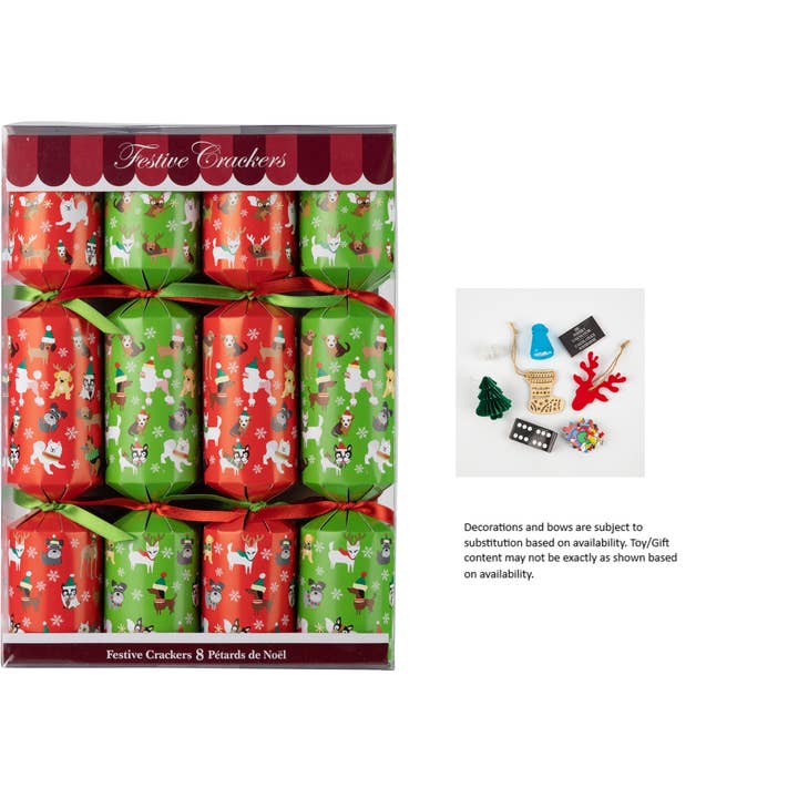 4244-86: 10in 8ct Christmas Puppies (D) for wholesale by Silver Tree Home & Holiday