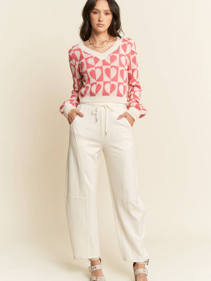 Davi & Dani - Wholesale Pants - Women's - SOLID ELASTIC WAISTBAND POCKETS LONG BARREL PANTS4