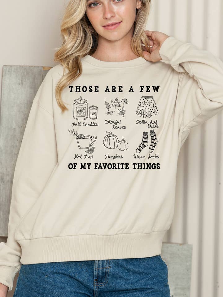 BT8442-SC- Pull uni à imprimé graphique thème automnal pour femme pour la vente par BouTeeQue Closet