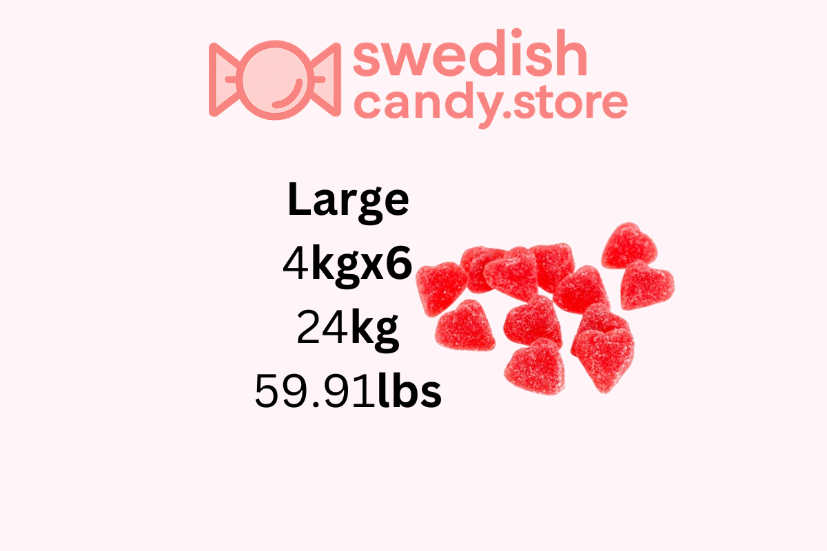 Swedish Candy.Store - Swedish Candy – wholesale Gummy – Aroma Sugared Hearts – Swedish Raspberry Jelly Candy 8.82lb2